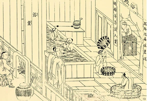 古人如何偷窥在洗澡的美女_古代如何处理偷看人洗澡_古代美女洗头